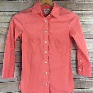 J. Crew Haberdashery Coral Salmon Shirt XS